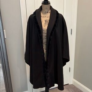 Charter Club Black Cape Coat